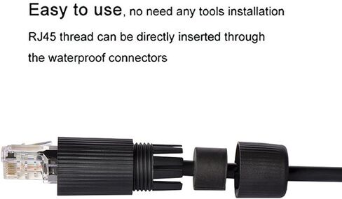 IP67 Waterproof RJ45 Coupler, Shielded Rainproof Ethernet Coupler for CAT6/CAT5E/CAT5 Ethernet Cable, Pack of 5 in Kuwait