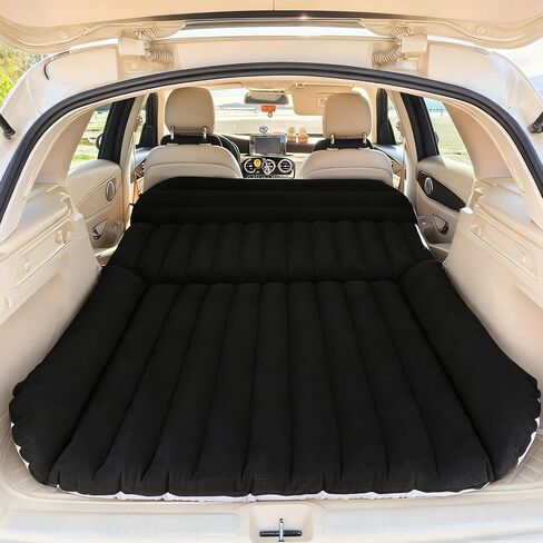 SUV Car Air Mattress – Inflatable Back Seat Bed with Electric Air Pump, Portable Camping Travel Sleeping Pad, Blow Up Car Bed (Black) in Saudi Arabia