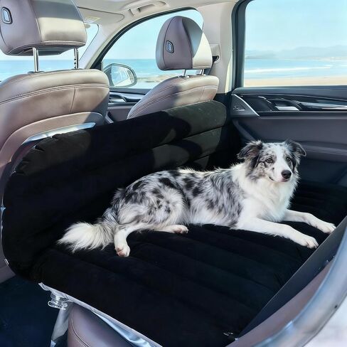 SUV Car Air Mattress – Inflatable Back Seat Bed with Electric Air Pump, Portable Camping Travel Sleeping Pad, Blow Up Car Bed (Black) in Saudi Arabia