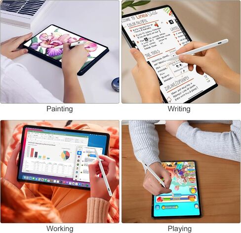 Stylus Pen for Android Tablets Phones Stylus Pencil for Samsung iPhone, Active Universal Pens fors iOS/Android Most Tablets, High Precision Digital Pen fors Touch Screen Writing White in Saudi Arabia