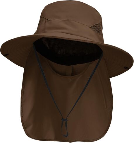 NPJY Sun Fishing Hats with Neck Flap for Men Women UV Sun Protection | UV Protection with Neck Flap Foldable & Packable for Hiking Gardening Fishing Beach Camping Gift in Kuwait