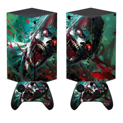 PlayVital Raging Zombie Custom Vinyl Skins for Xbox Core Wireless Controller, Wrap Decal Cover Stickers for Xbox Series X Console Controller in Kuwait