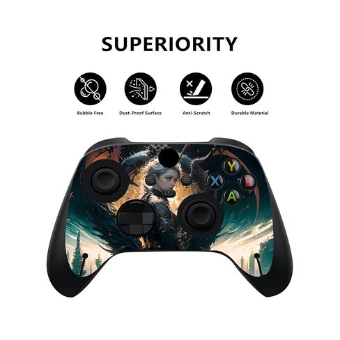 PlayVital Dragon Vision Custom Vinyl Skins for Xbox Core Wireless Controller, Wrap Decal Cover Stickers for Xbox Series X Console Controller in Kuwait