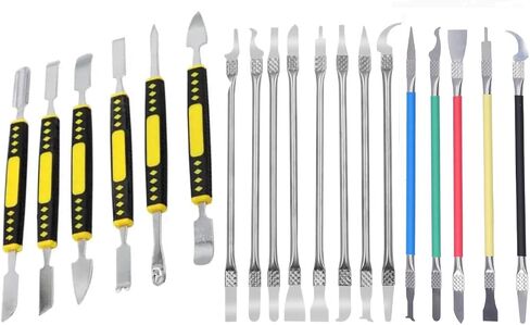 Metal Spudger Set, 19 Pieces IC Chip Repair Tools with Thin Blade CPU Remover, BGA Maintenance Knife, Electronics Opening Pry Tool Kit for Phone, Laptop, LCD, Tablet in Kuwait