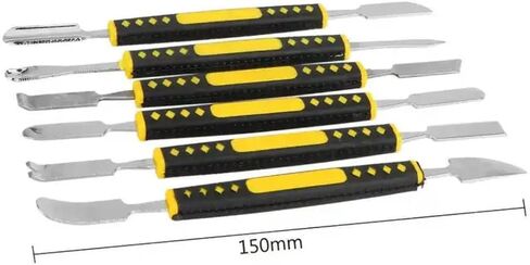 Metal Spudger Set, 19 Pieces IC Chip Repair Tools with Thin Blade CPU Remover, BGA Maintenance Knife, Electronics Opening Pry Tool Kit for Phone, Laptop, LCD, Tablet in Kuwait