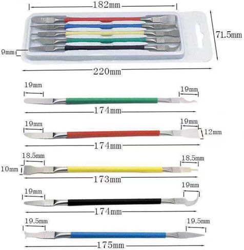 Metal Spudger Set, 19 Pieces IC Chip Repair Tools with Thin Blade CPU Remover, BGA Maintenance Knife, Electronics Opening Pry Tool Kit for Phone, Laptop, LCD, Tablet in Kuwait