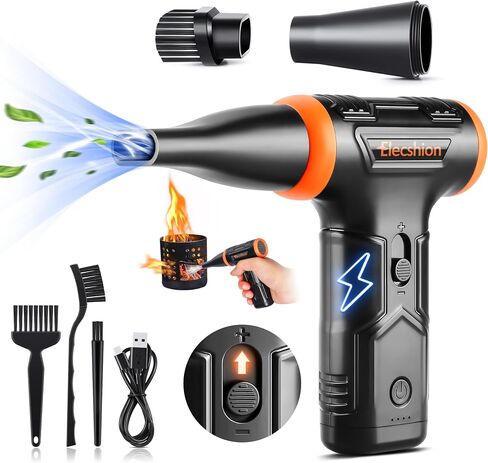 Compressed Air Duster - Electric Air Duster, 50 mph 110000RPM Super Power | Cordless Canned Air Dust Blower for PC/Computer/Blaster/Keyboard/Home, Mini/Variable Speed/Quick Dusting in Kuwait