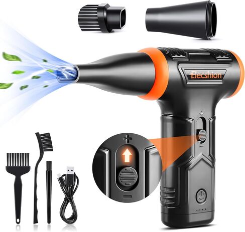 Compressed Air Duster - Electric Air Duster, 50 mph 110000RPM Super Power | Cordless Canned Air Dust Blower for PC/Computer/Blaster/Keyboard/Home, Mini/Variable Speed/Quick Dusting in Kuwait