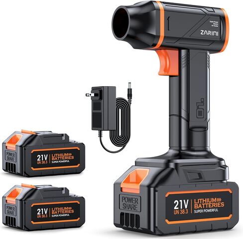 Electric Compressed Air Duster - 500,000 RPM Rechargeable Cordless Air Blower with Brushless Motor - 2 Batteries & Charger - Replaces Canned Air, for Outdoor, Cars, Computer, Keyboards Cleaning in Kuwait