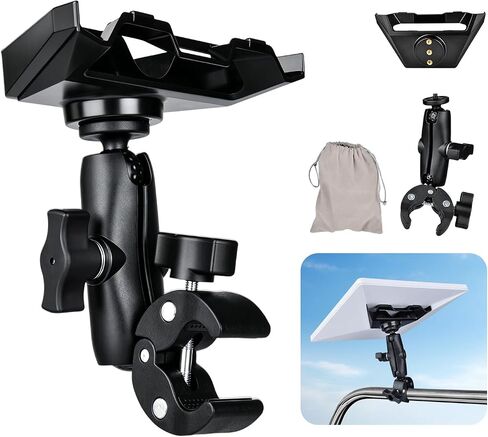Starlink Mini Clamp Mount with Adapter Mount | Adjustable 360° Ball Head Bracket for Starlink Mini, Heavy Duty Clamp Mount for RV Ladder, Roof Rack, Pole, Boat Rail in Kuwait