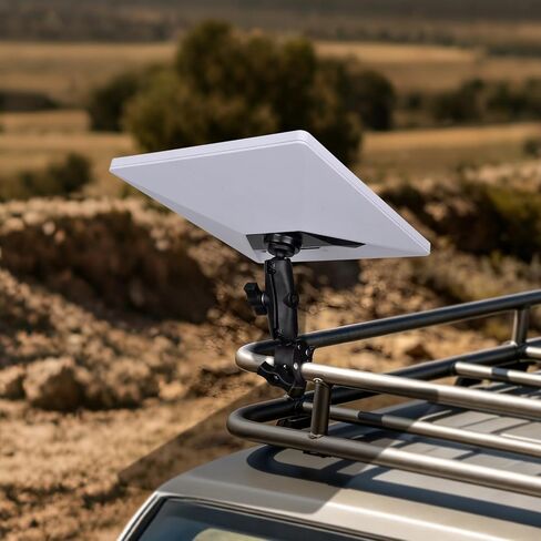 Starlink Mini Clamp Mount with Adapter Mount | Adjustable 360° Ball Head Bracket for Starlink Mini, Heavy Duty Clamp Mount for RV Ladder, Roof Rack, Pole, Boat Rail in Kuwait