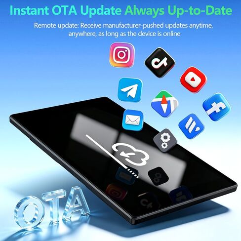 Wireless CarPlay Screen for Car, 9 Inch Portable Touchscreen for Apple CarPlay & Android Auto, Plug & Play, OTA Updates, Backup Camera & Screen Mirroring, Voice Control, GPS, Bluetooth 5.0, FM/AUX in Kuwait