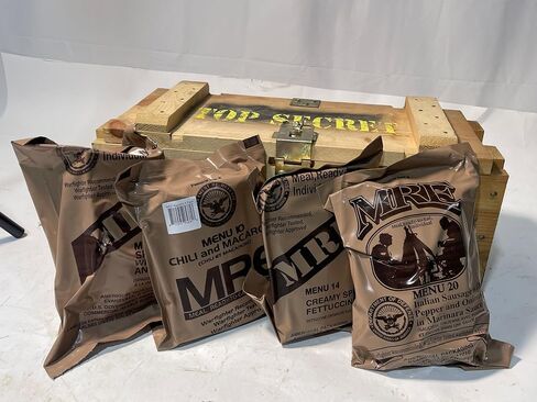 Ready to Eat 2025 2026 inspection A and B bundle MRE Meal | Genuine Military Surplus | Long Shelf Life | No Refrigeration Needed in Kuwait