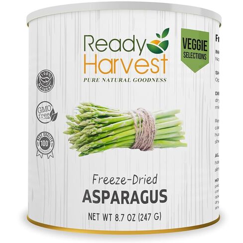 Ready Harvest Freeze Dried Food - Asparagus | Emergency Food Supplies | Vegetables | #10 Can | 25-Year Shelf Life | Cans Filled to the Top in Saudi Arabia