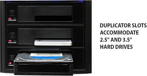Systor 1:1 HDD/SSD Hard Drive Duplicator - 9GB/Min - Standalone Copier & Eraser/Sanitizer for Multiple SATA 3.5 Disk & 2.5 Solid State Drives - Copy Speeds of up to 150MB/Sec (SYS201HS-DP) in Kuwait