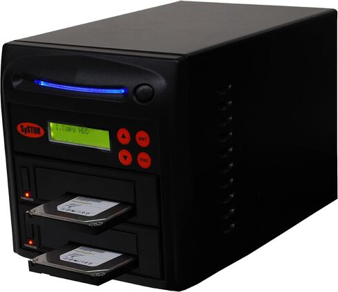 Systor 1:1 HDD/SSD Hard Drive Duplicator - 9GB/Min - Standalone Copier & Eraser/Sanitizer for Multiple SATA 3.5 Disk & 2.5 Solid State Drives - Copy Speeds of up to 150MB/Sec (SYS201HS-DP) in Kuwait