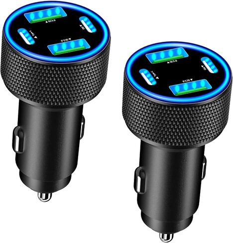 KYOHAYA USB C Car Charger, 120W 6Port USB-C & USB-A Power Car Phone Charger in Kuwait