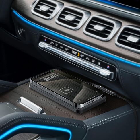 POLMXS 25W Wireless Charger Car Fast Wireless Charging Pad DIY Wireless Phone Charger Mat Compatible with iPhone 17/16(25W)/15/14/13/12(7.5W) (P21) in Saudi Arabia