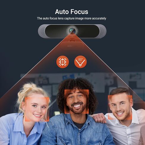 DEPSTECH 4K Webcam, DW49 HD 8MP Equipped with Sony Sensor Autofocus Webcam with Microphone, Privacy Cover, Plug Play USB Computer Web Camera for Pro Streaming/Online Teaching/Video Calling/Zoom/Skype | Privacy Cover, Plug Play USB Computer Web Camera for  in Saudi Arabia