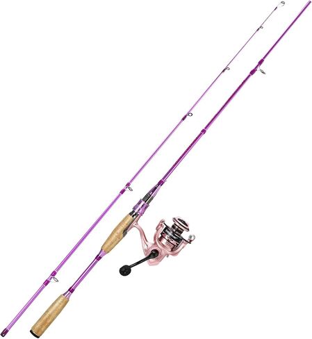 Sougayilang Colorful Spinning Rod and Reel Combo - 2-Piece Graphite Fishing Pole with Smooth Reel for Freshwater & Saltwater Great Gifts in Saudi Arabia