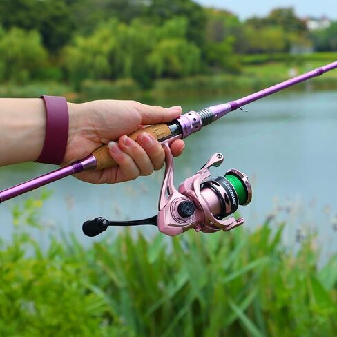 Sougayilang Colorful Spinning Rod and Reel Combo - 2-Piece Graphite Fishing Pole with Smooth Reel for Freshwater & Saltwater Great Gifts in Saudi Arabia