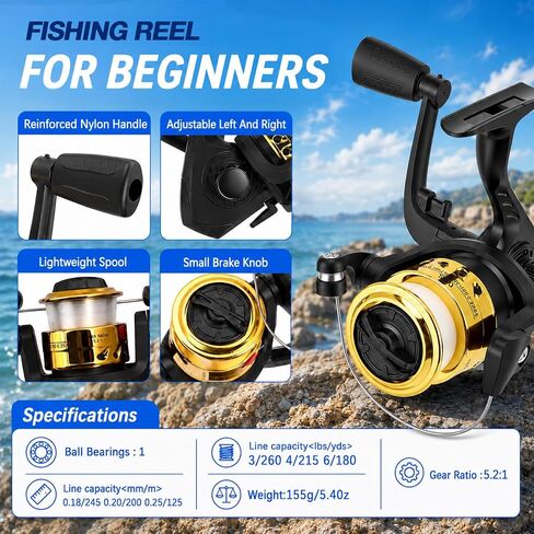 Fishing Pole Kit, 3PCS Telescopic Fishing Rod and Reel Combo with Spinning Reel, Line, Bionic Bait, Hooks and Carrier Bag for Saltwater and Freshwater Fishing, Gifts for Men Beginner Junior Anglers in Saudi Arabia