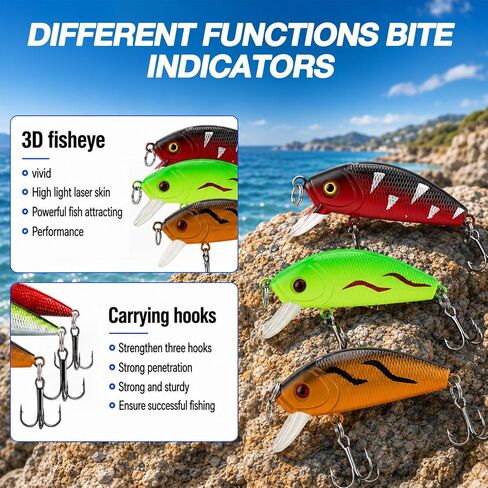 Fishing Pole Kit, 3PCS Telescopic Fishing Rod and Reel Combo with Spinning Reel, Line, Bionic Bait, Hooks and Carrier Bag for Saltwater and Freshwater Fishing, Gifts for Men Beginner Junior Anglers in Saudi Arabia