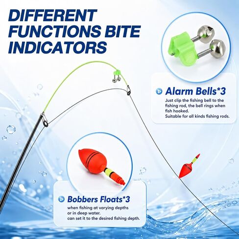 Fishing Pole Kit, 3PCS Telescopic Fishing Rod and Reel Combo with Spinning Reel, Line, Bionic Bait, Hooks and Carrier Bag for Saltwater and Freshwater Fishing, Gifts for Men Beginner Junior Anglers in Saudi Arabia