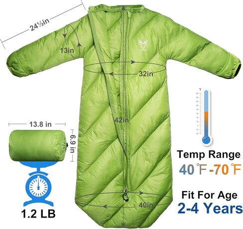 T40 Toddler Sleeping Bags Boys Girls | Ages 2-4 | Puffy Kids Sleeping Bag Camping Sleepovers |up to 46 in| Lightweight Compact Comfort for Indoor Outdoor Machine Washable in Saudi Arabia