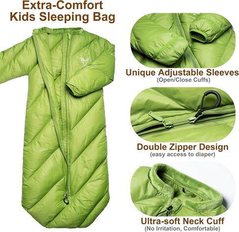 T40 Toddler Sleeping Bags Boys Girls | Ages 2-4 | Puffy Kids Sleeping Bag Camping Sleepovers |up to 46 in| Lightweight Compact Comfort for Indoor Outdoor Machine Washable in Saudi Arabia