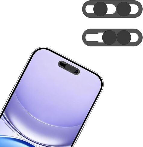 Front Camera Cover Compatible for 16 Pro Max/16 Pro /16Plus/16/15/15Plus/15 Pro/15 Pro Max/14 Pro/14 Pro Max,On/Off Face ID Camera Cover | Camera Blocker for Privacy and Safety | 2Pack Black in Saudi Arabia