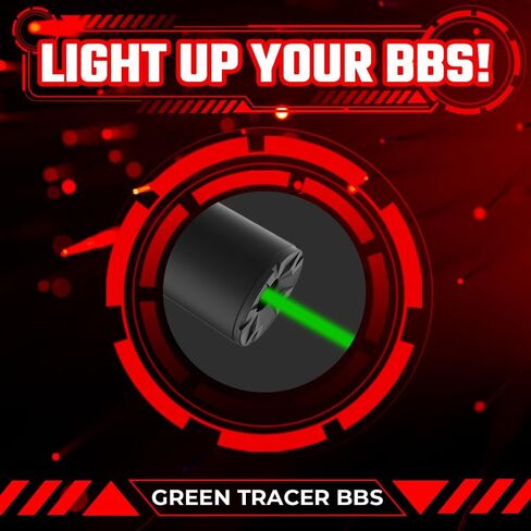 Tracer Unit AT1000 for Airsoft Glow in The Dark Green BB ONLY (Black) | 14mm CCW for Rifle Replica Tracer Beam Lighting Effect Glow in the Dark Tracer BB Green ONLY in Saudi Arabia