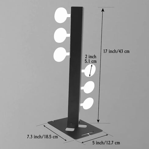 Atflbox The Metal Swing Shooting Target Stand with 6 Steel Plates for Airsoft BB Guns Practise (Dueling Tree) in Saudi Arabia