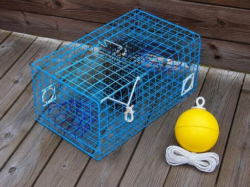 South Carolina Blue Crab Trap - Blue Crab Pot - SC Legal, 2 3/8 Fish Escape Rings, SCDNR Compliant, Multiple Sizes (Large – Yellow Buoy Kit) in Saudi Arabia