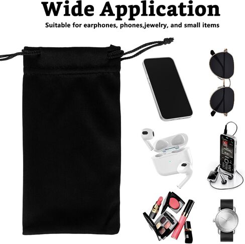 200 Pack Microfiber Sunglass Pouches with Drawstring Closure, Sunglasses Case Bags for Men & Women, Protective Eyewear Storage Bags, Microfiber Case Pouch Bag for Glasses, Jewelry in Saudi Arabia
