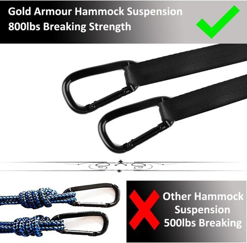 Gold Armour Camping Hammock, Double Hammock with Ropes, USA Brand Lightweight Portable Mens Womens Kids, Camping Accessories Gear (Fuchsia and Pink, 2 Person) in Kuwait