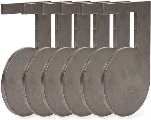 TITAN GREAT OUTDOORS ستة AR500 3/8 "أهداف شجرة مبارزة فولاذية سميكة، فولاذ خام 6" ضياء. مجاذيف متأرجحة، هدف إطلاق نار غونغ مع تعليقات فورية، ملحق شجرة الهدف بنفسك in Kuwait
