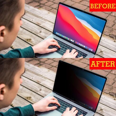 13.3" Computer Privacy Screen Filter for (16:10) Screen Monitor - Premium Anti-Glare Computer Screen Cover - Scratch Resistant - UV & Blue Light Screen Protector (Black-13.3) in Kuwait
