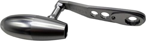 CNC Machined Power Handle for Baitcasting Reel - 5-Axis Aluminum Handle Upgrade for 200-500 Series | Oversized Diamond Knob | More Leverage for Jigging, Saltwater Fishing in Kuwait