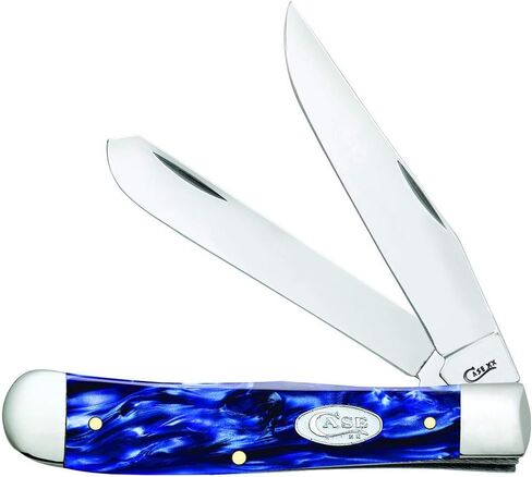 Case WR XX Pocket Knife Trapper Sparxx Blue Pearl Kirinite Item #23431 - (10254 SS) - Length Closed: 4 1/8 Inches in Kuwait