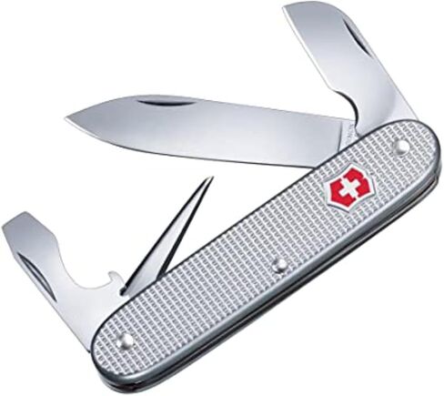 Victorinox Electrician Alox Swiss Army Pocket Knife, 8 Function, Silver | Swiss-made multitool, compact design, stainless steel tools, everyday carry in Kuwait
