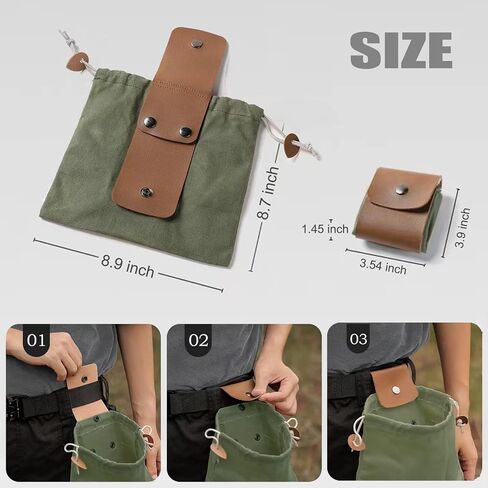 Mushroom Knife with Brush and Foraging Bag Kit, Folding Gardening Knives for Pruning, Foraging Knife with Belt Pouch & Sharpener, Harvest knifes for Outdoor Camping Hunting in Kuwait