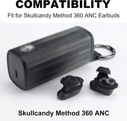 أجنحة أذن بديلة لسماعات الأذن Skullcandy Method 360 ANC، S/M/L | أطراف مجنحة من السيليكون مضادة للانزلاق تغطي أطراف الأذن مع صندوق تخزين محمول (3 أزواج، أسود) in Kuwait