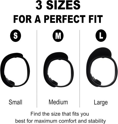 أجنحة أذن بديلة لسماعات الأذن Skullcandy Method 360 ANC، S/M/L | أطراف مجنحة من السيليكون مضادة للانزلاق تغطي أطراف الأذن مع صندوق تخزين محمول (3 أزواج، أسود) in Kuwait