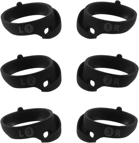 أجنحة أذن بديلة لسماعات الأذن Skullcandy Method 360 ANC، S/M/L | أطراف مجنحة من السيليكون مضادة للانزلاق تغطي أطراف الأذن مع صندوق تخزين محمول (3 أزواج، أسود) in Kuwait