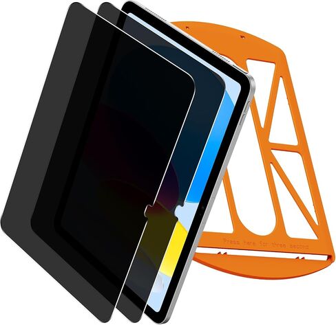 apiker 2 Pack Privacy Screen Protector for iPad A16 11th/10th Generation | 9H Anti-Spy Tempered Glass with Installation Tray, Sensitive Touch, Case Friendly, Apple Pencil Compatible in Saudi Arabia