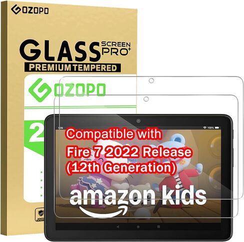 2-Pack Screen Protector for 7 Kids Tablet 7 inch (2022 release) | 9H Tempered Glass Film, Bubble-Free Installation, HD Clear, Anti Scratch in Saudi Arabia