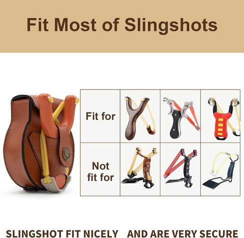 Goldboy Slingshot Ammo Pouch Storage Bag, Leather Ammo Holder with Strong Magnet, Ammunition Belt Pouch for 3/8" 1/2" 1/4" 6/19" 6mm 8mm Steel Balls in Saudi Arabia
