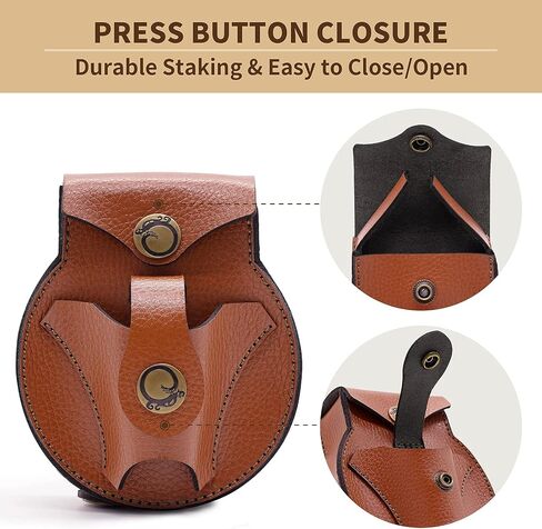 Goldboy Slingshot Ammo Pouch Storage Bag, Leather Ammo Holder with Strong Magnet, Ammunition Belt Pouch for 3/8" 1/2" 1/4" 6/19" 6mm 8mm Steel Balls in Saudi Arabia