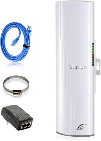 Wireless Bridge Point to Point Outdoor WiFi, Wireless Network Expansion Kit, Long Range High Speed 5G | 2 Units Bridge Kit Complete Pre-Configured - P2P Long Range (2Pack) in Saudi Arabia
